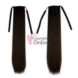 Extensie de par coada dreapta cu snur si pini 60 cm Brunet Natural ZR274HT2